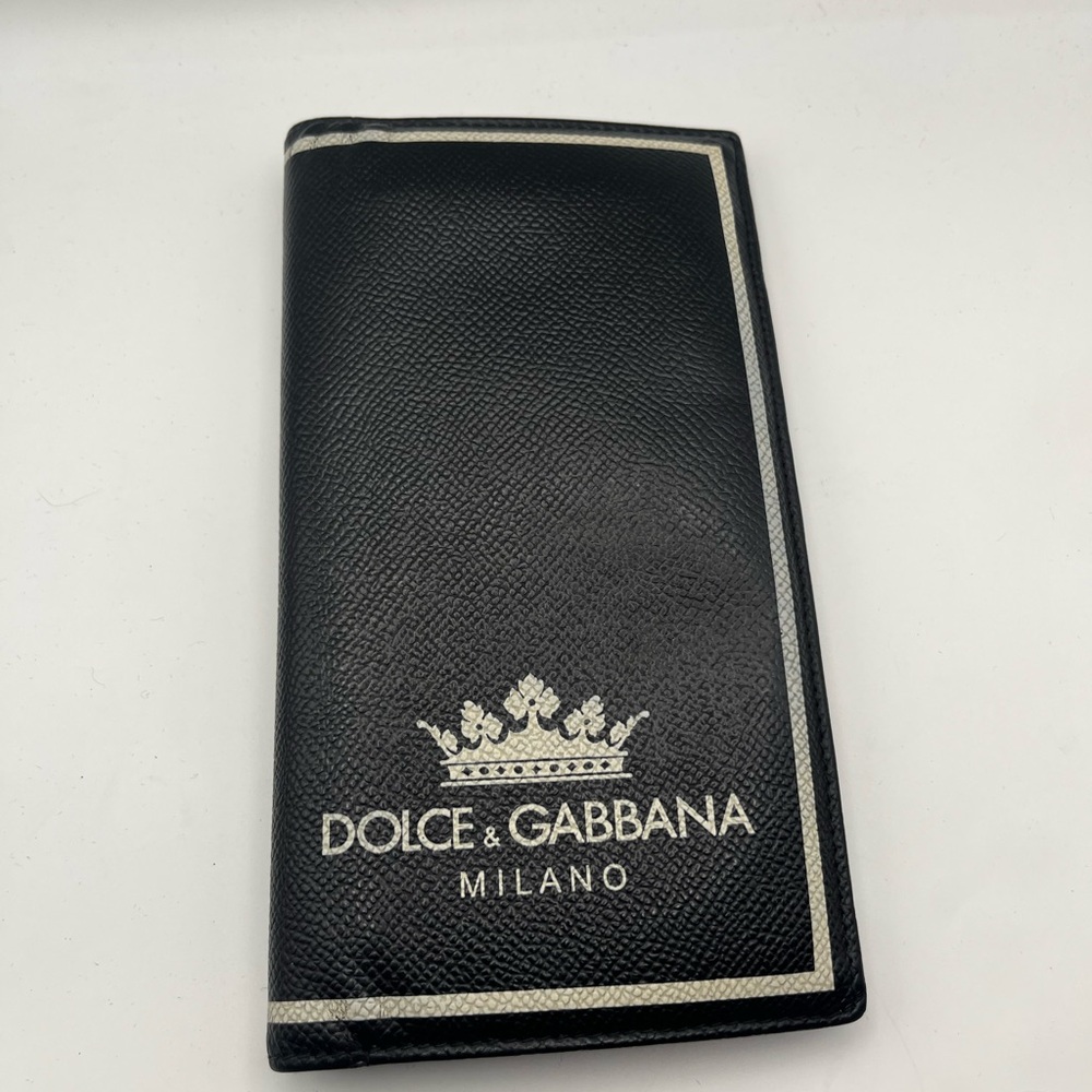 Authentic Dolce & Gabbana Black Leather Wallet w/ COA